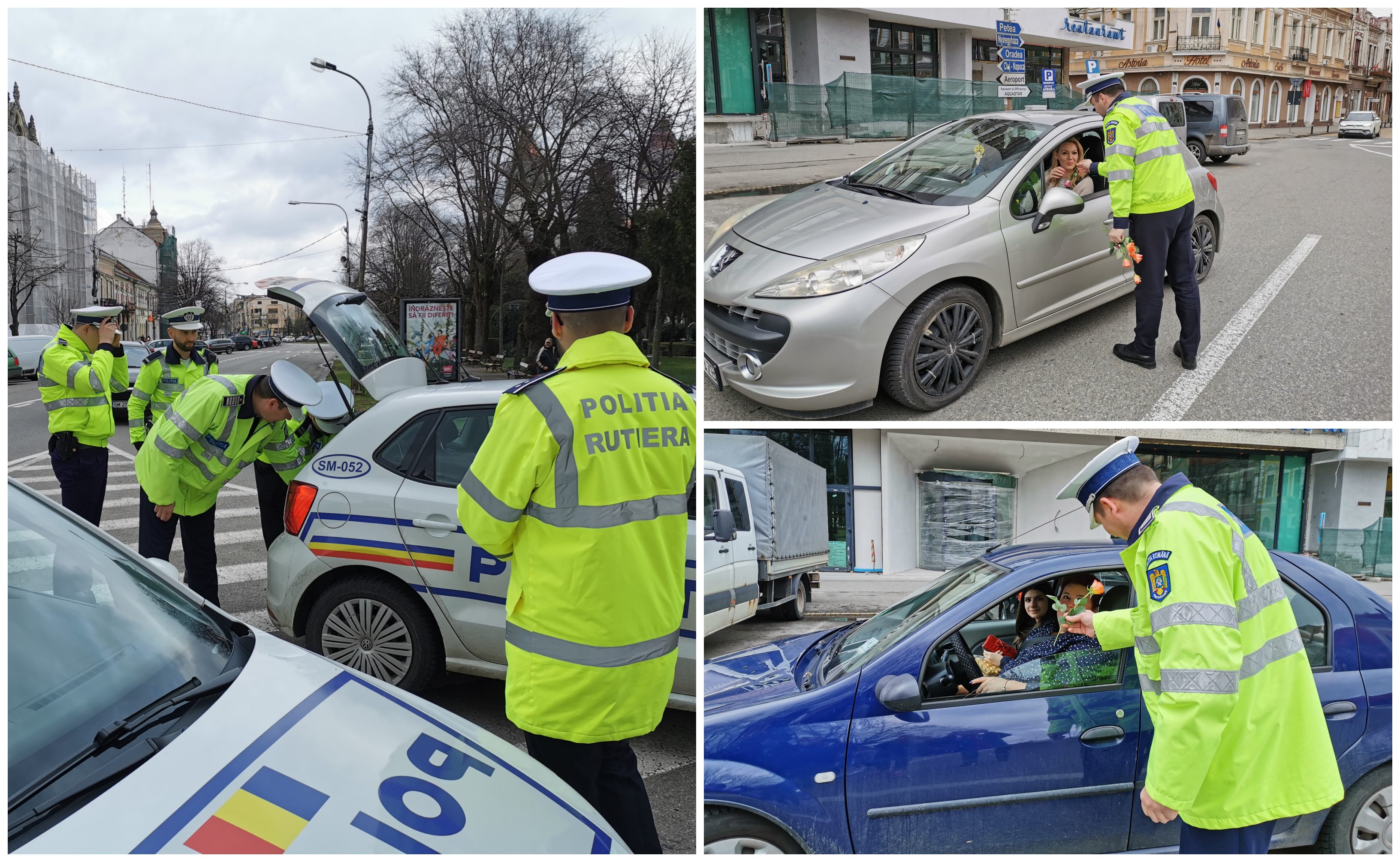 FOTO/VIDEO. Emoții pentru șoferițele din Satu Mare. Polițiștii au dat startul operațiunii "8 Martie"