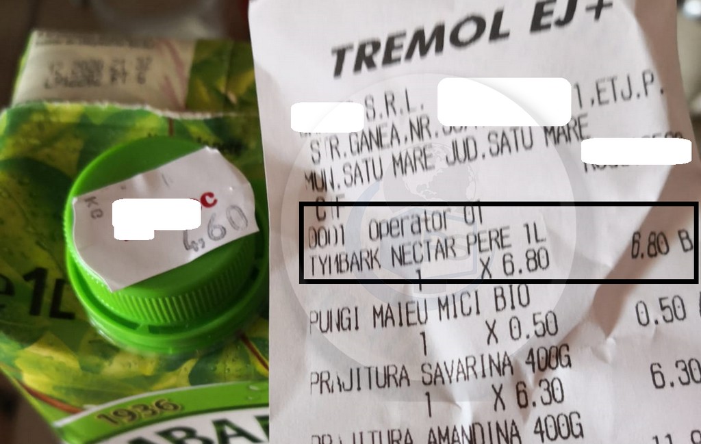 FOTO. Nesimțire la un magazin. Preț crescut cu 50% de la raft la casă