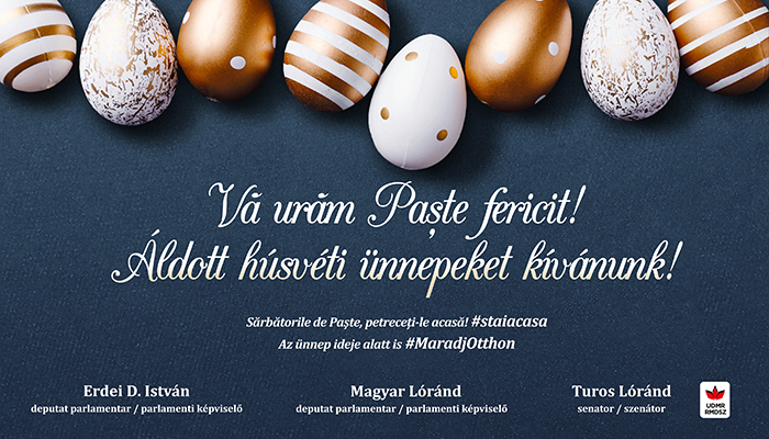 Parlamentarii UDMR de Satu Mare vă urează ”Paște Fericit”