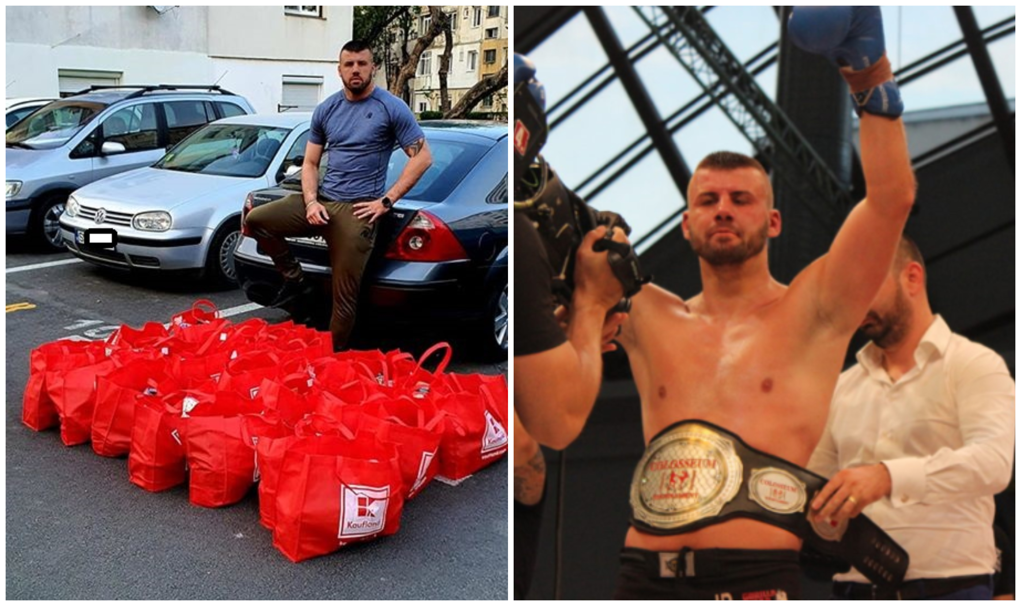 Campionul Marius Munteanu și-a licitat mănușile și a cumpărat alimente pentru săraci!
