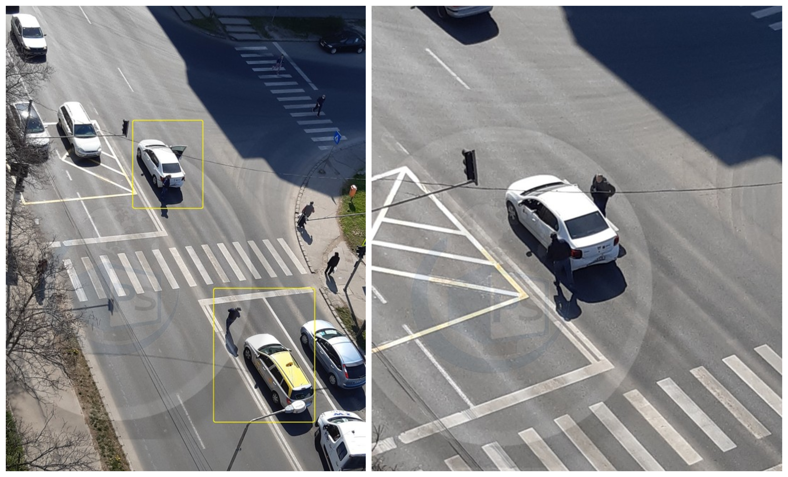 FOTOGALERIE. Accident și pe trafic redus în Satu Mare, pe B-dul Goga