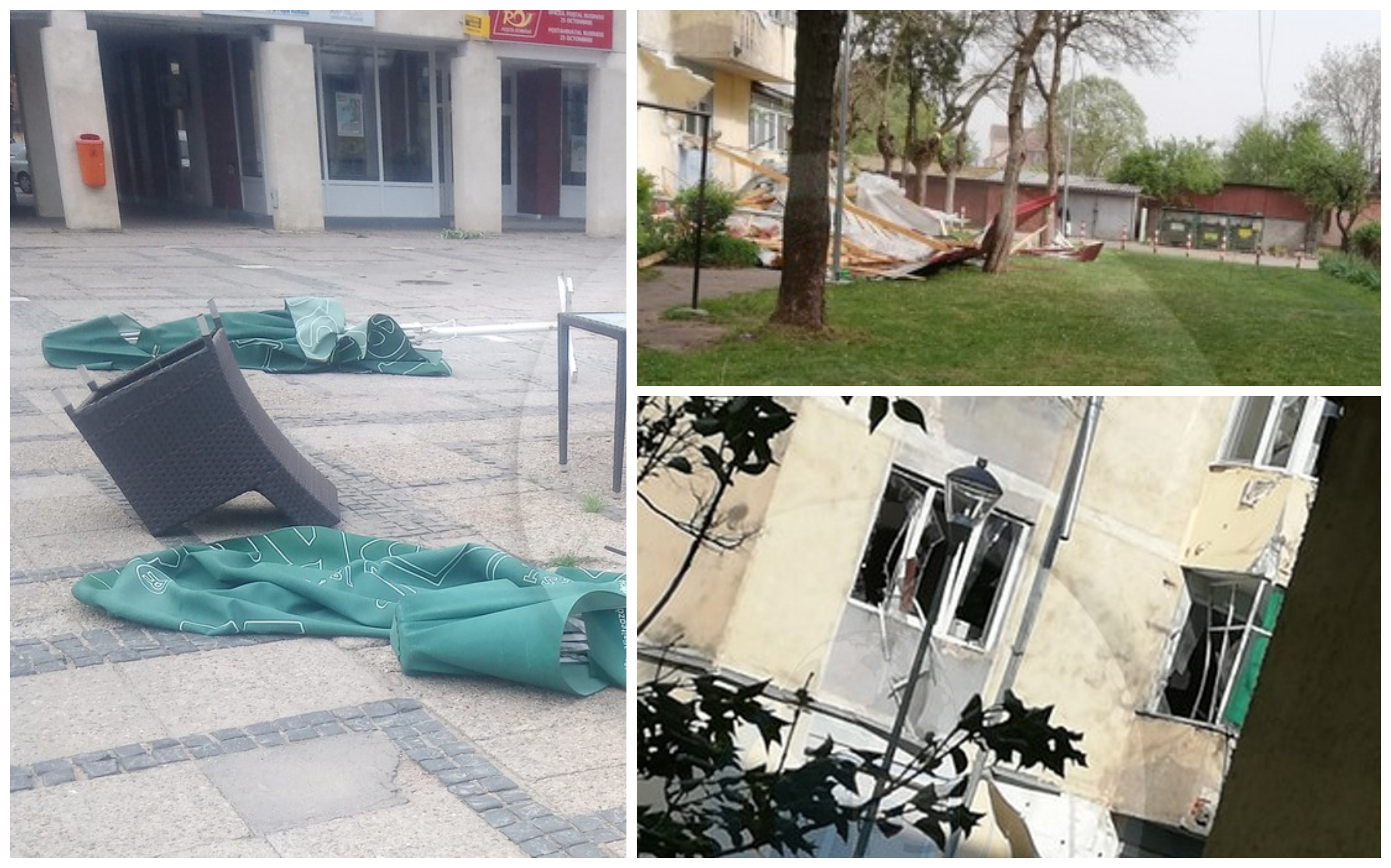 FOTO/VIDEO. Bilanțul distrugerilor în Satu Mare: acoperișuri smulse, copaci căzuți