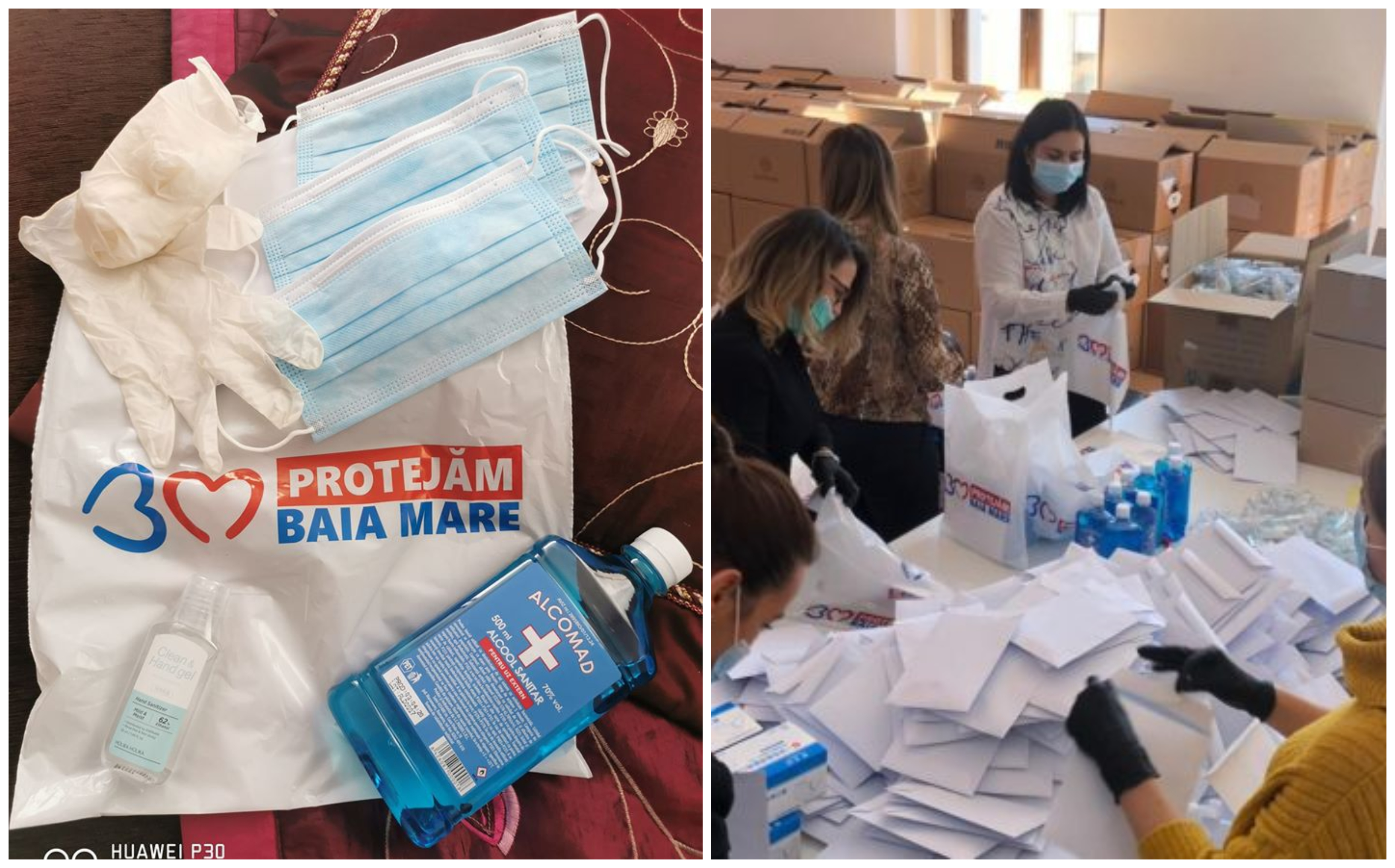 FOTO. Primăria Baia Mare a început împărțirea a mii de măști și mănuși către populație