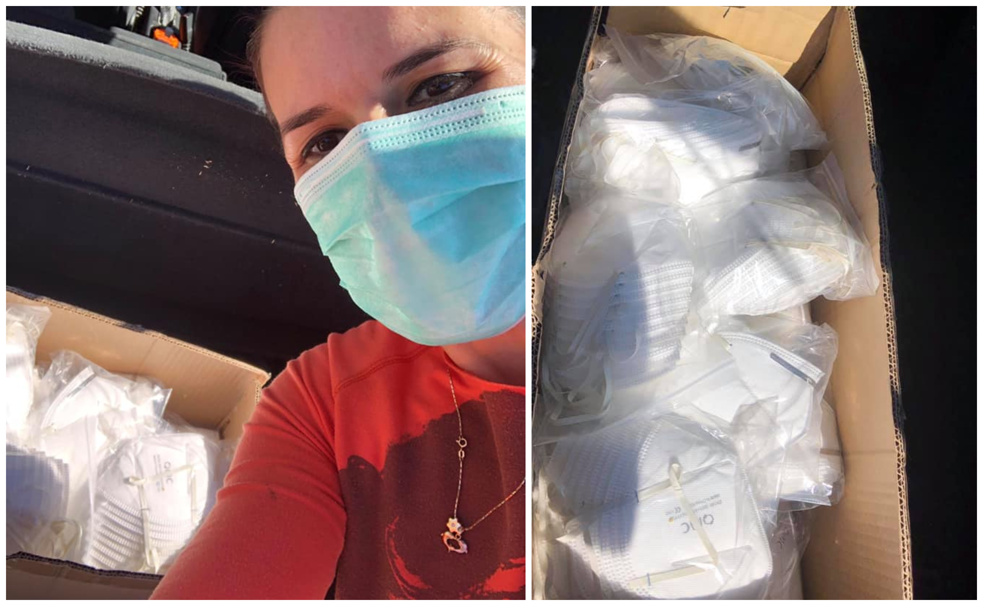 FOTO. Sute de măști FFP2 au ajuns la spitalul Carei grație campaniei unui ONG