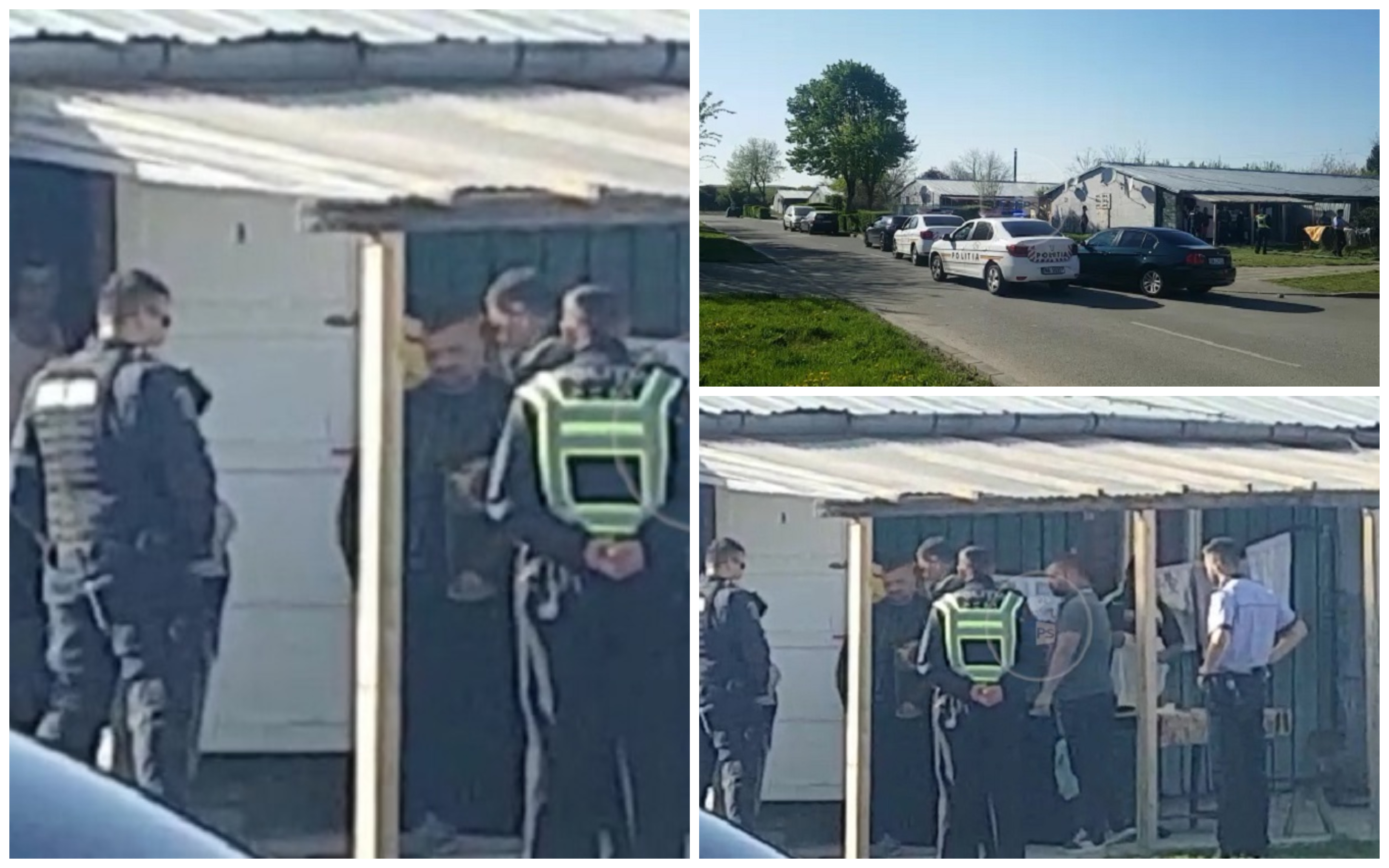 FOTO/VIDEO. Intevenție a Poliției într-o zonă locuită de rromi, în Satu Mare