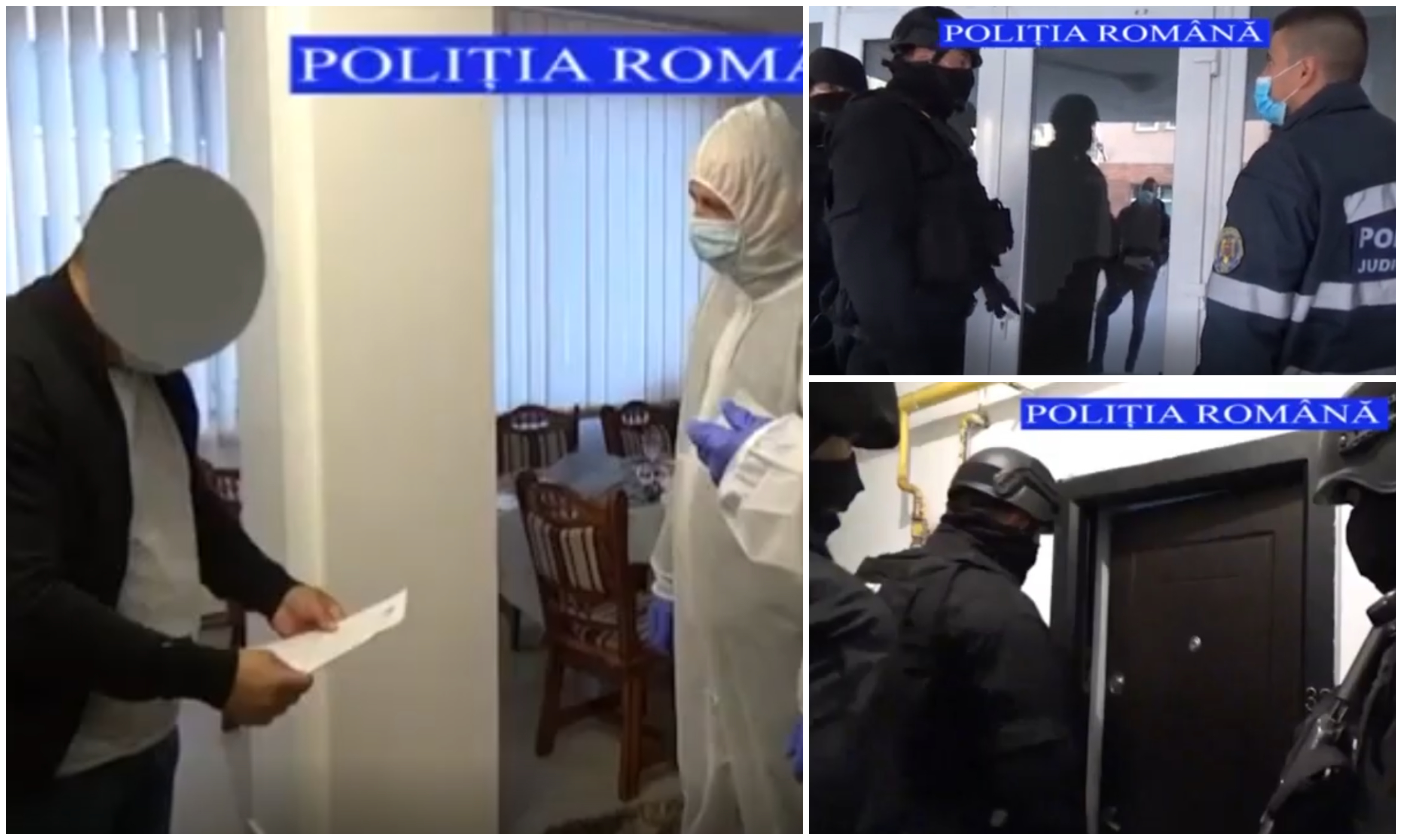 FOTO/VIDEO. Țeapă de amploare cu măști chirurgicale. Percheziții ale polițiștilor