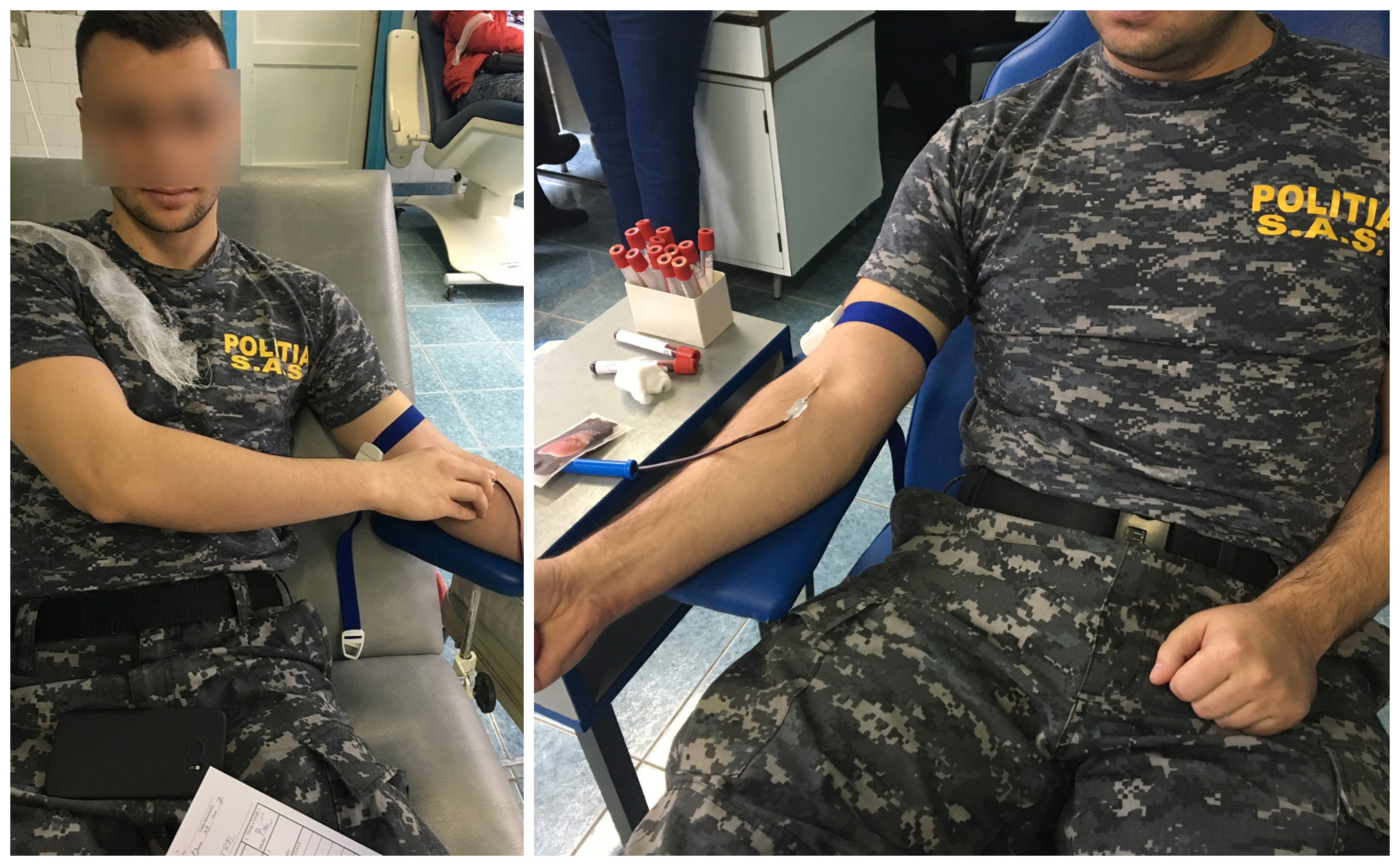 Zeci de polițiști sătmăreni donează sânge. Au salvat, la propriu, viețile unor bolnavi