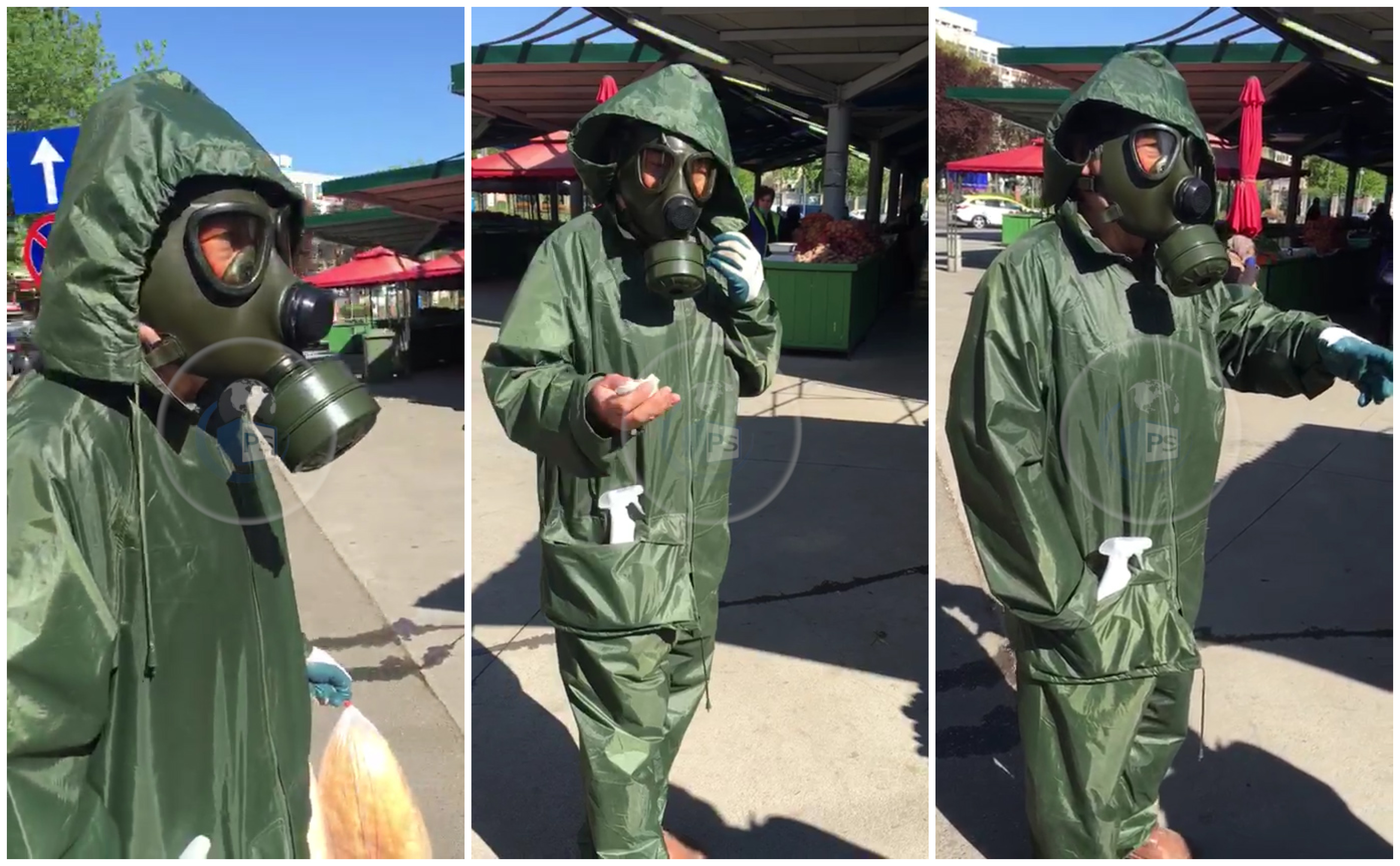 VIDEO. Cum se protejează un sătmărean de COVID19. Oamenii au rămas ”mască”