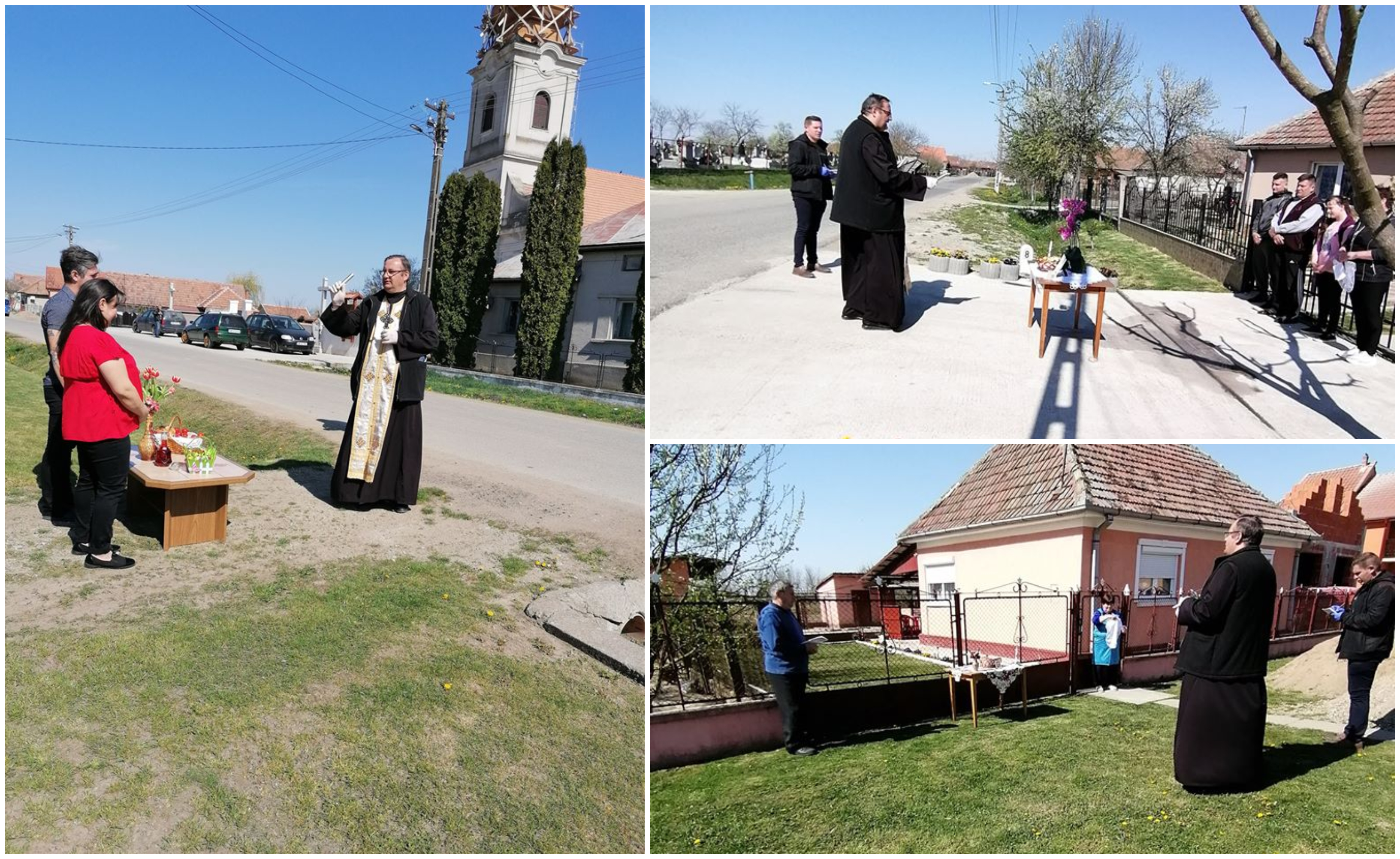 FOTOGALERIE. Nou metodă de sfințire a coșurilor în Satu Mare. Inovația unui preot