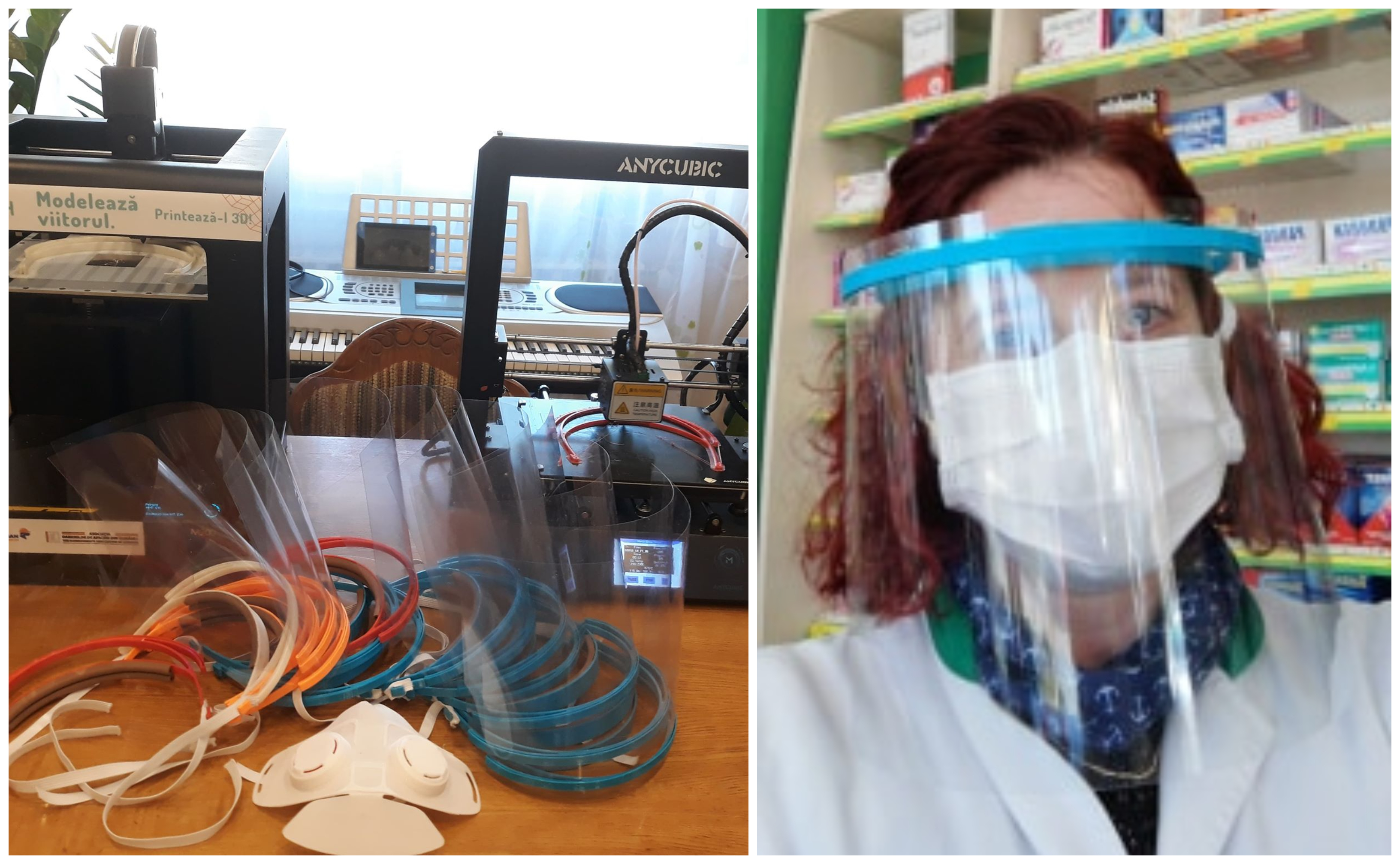 FOTO. Elevii de la Slavici printează 3D viziere pentru medicii și asistentele din Satu Mare!