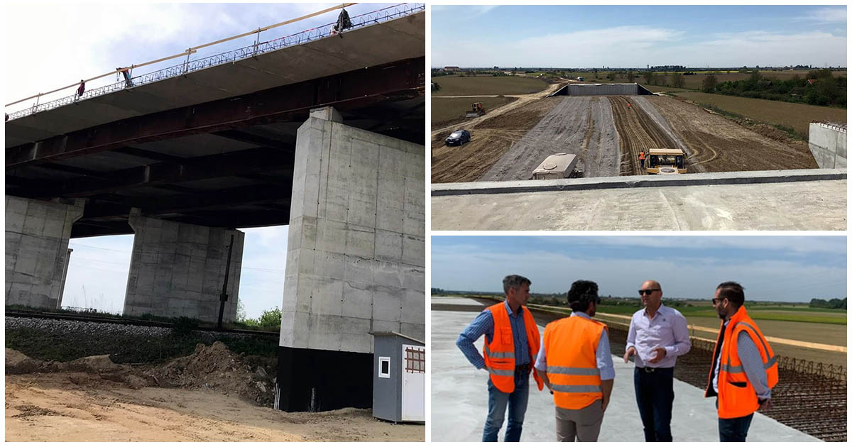 FOTOGALERIE. Centura Sătmarului, în grafic! Podul peste Someș, tot mai aproape de finalizare