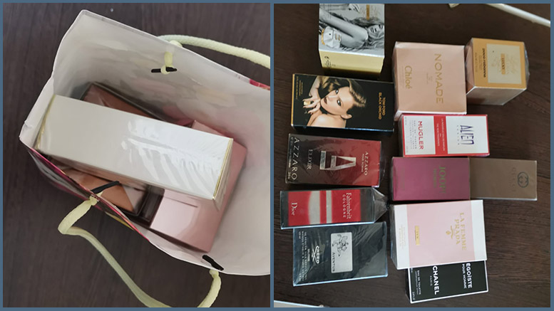 Vindea parfumuri contrafăcute la Satu Mare. Prejudiciu de sute de lei. Bărbatul din Mureș, lăsat fără "marfă"