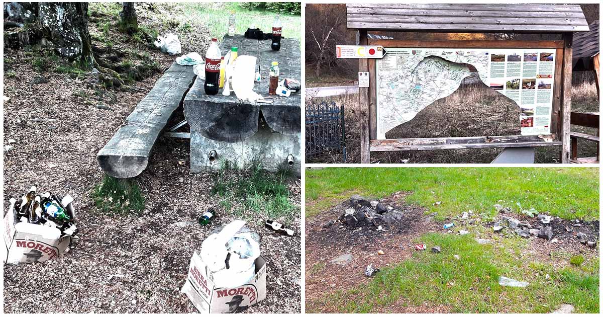 FOTO. Cum arată "marea relaxare" la sătmăreni: acte de vandalism, gunoaie, lipsă de civilizație