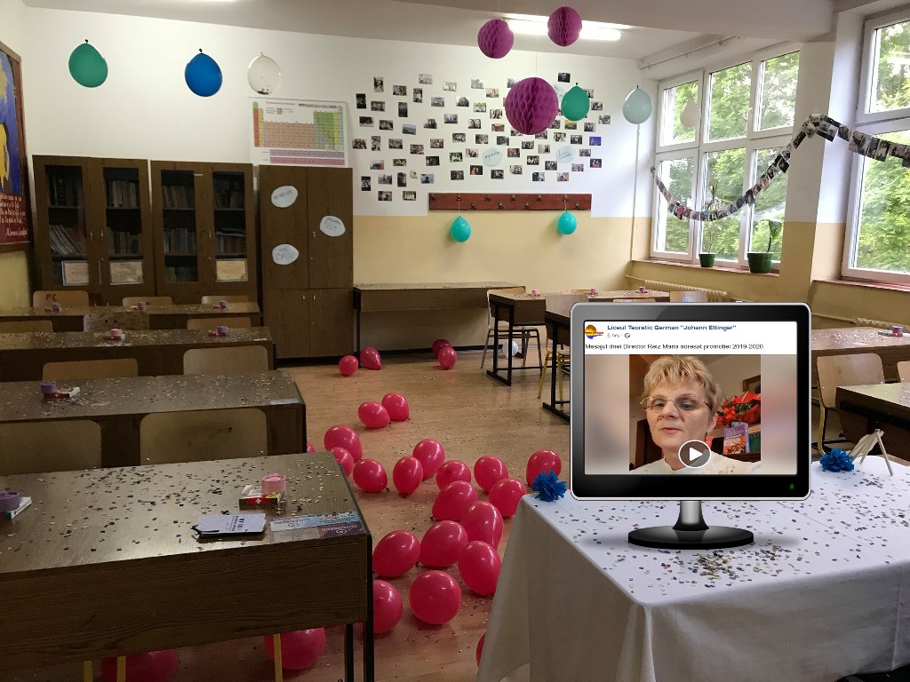 FOTO/VIDEO. Absolvenți în vremea pandemiei. Ultim sunat atipic pentru elevii claselor terminale