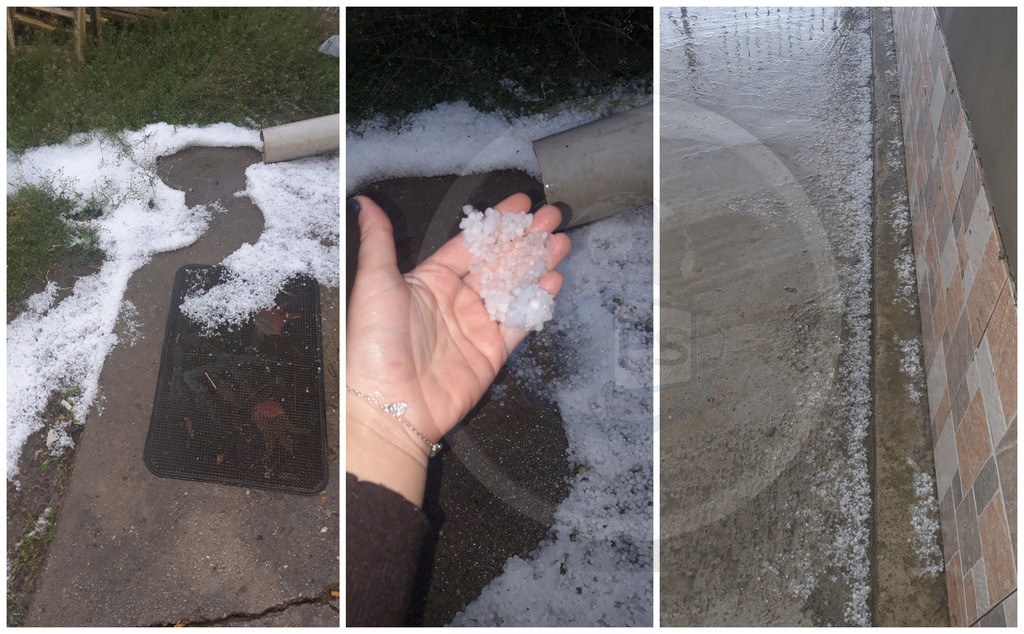 FOTOGALERIE. A căzut grindină în județul Satu Mare. Temperaturile au scăzut sub media lunii