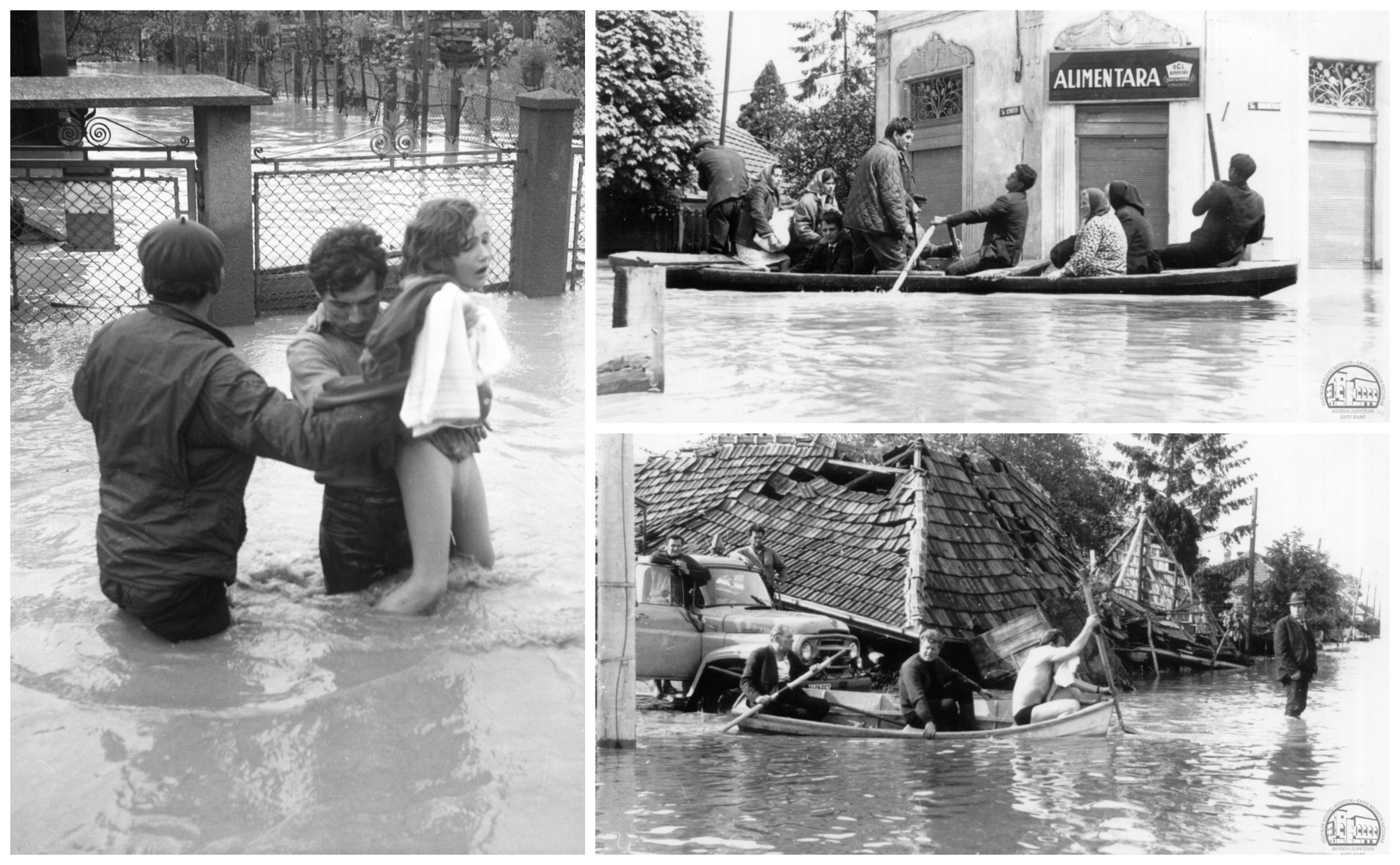 FOTOGALERIE. 55 de ani de la inundațiile din județul Satu Mare: 56 de morți, mii de sinistrați