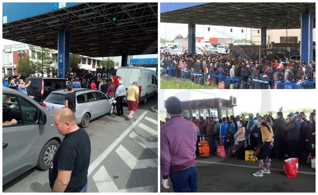 FOTO/VIDEO. Calvarul a zeci de sătmăreni în Vama Nădlac. Protest și tensiune maximă