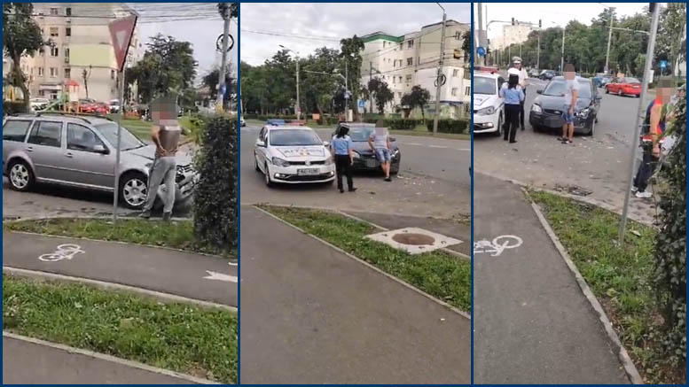 FOTO/VIDEO. Accident cu victimă, pe Drumul Careiului. Impact între două mașini