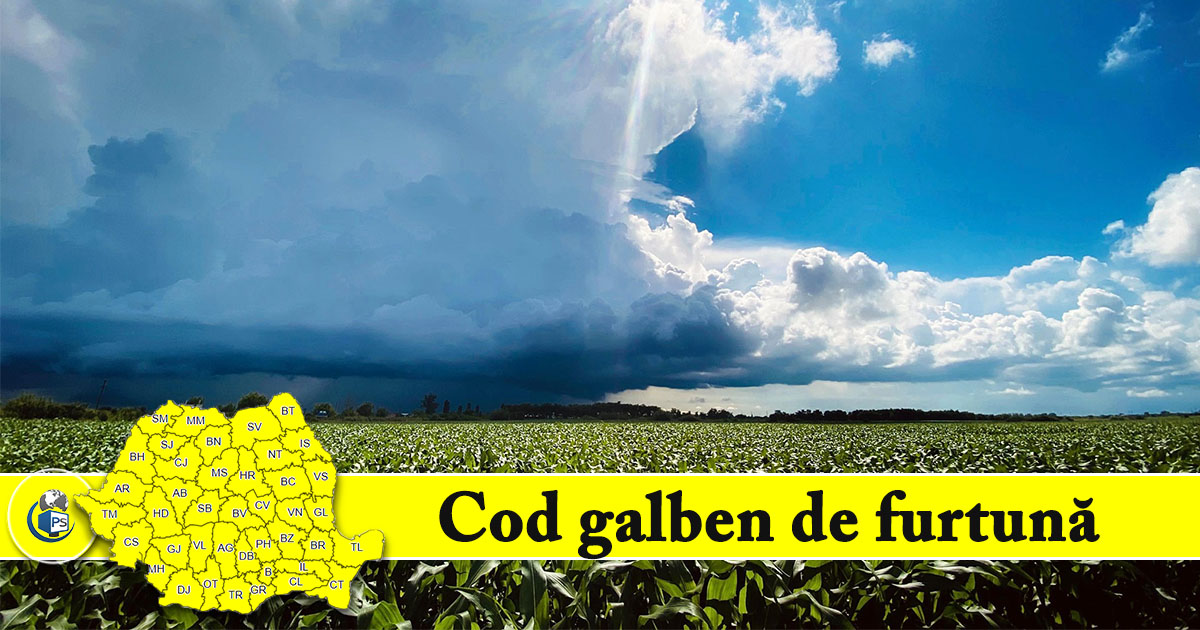 Satu Mare a intrat sub Cod galben de furtună și vijelie. Când expiră avertizarea meteo