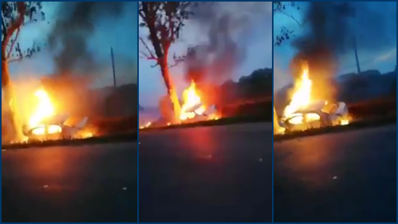 VIDEO. Tragedie fără margini în România! Doi polițiști arși de vii, după un accident