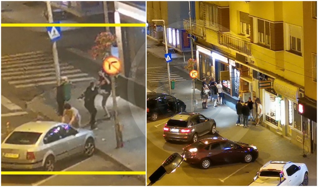 VIDEO. Jungla din centrul Satmarului! Bătaie și scandal lângă Poliția Satu Mare!