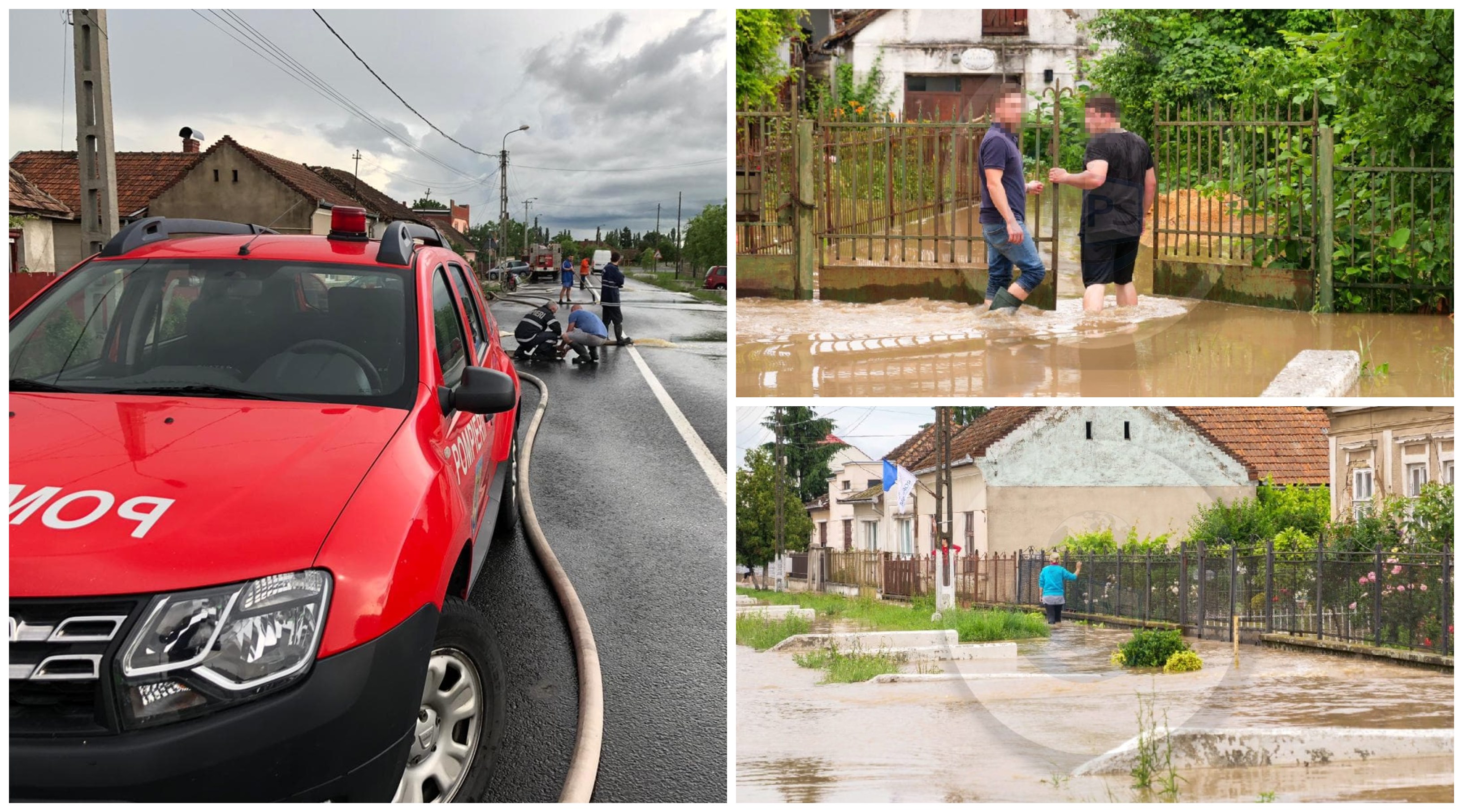 FOTO/VIDEO. Bilanțul inundațiilor din județ: zeci de curți și case afectate!