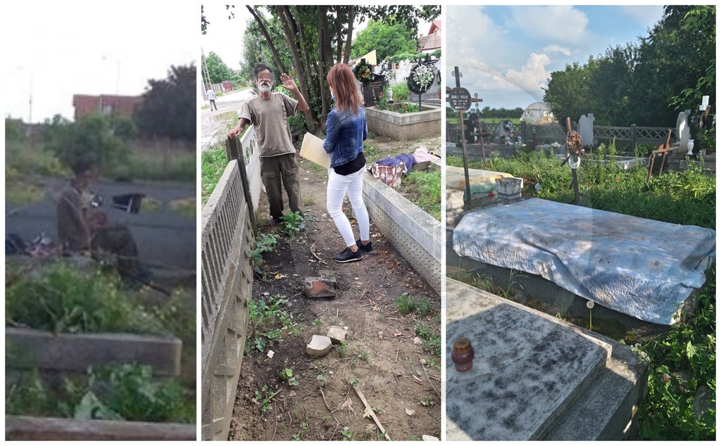 FOTO. Povestea sătmăreanului care doarme printre morminte, uitat de familie!
