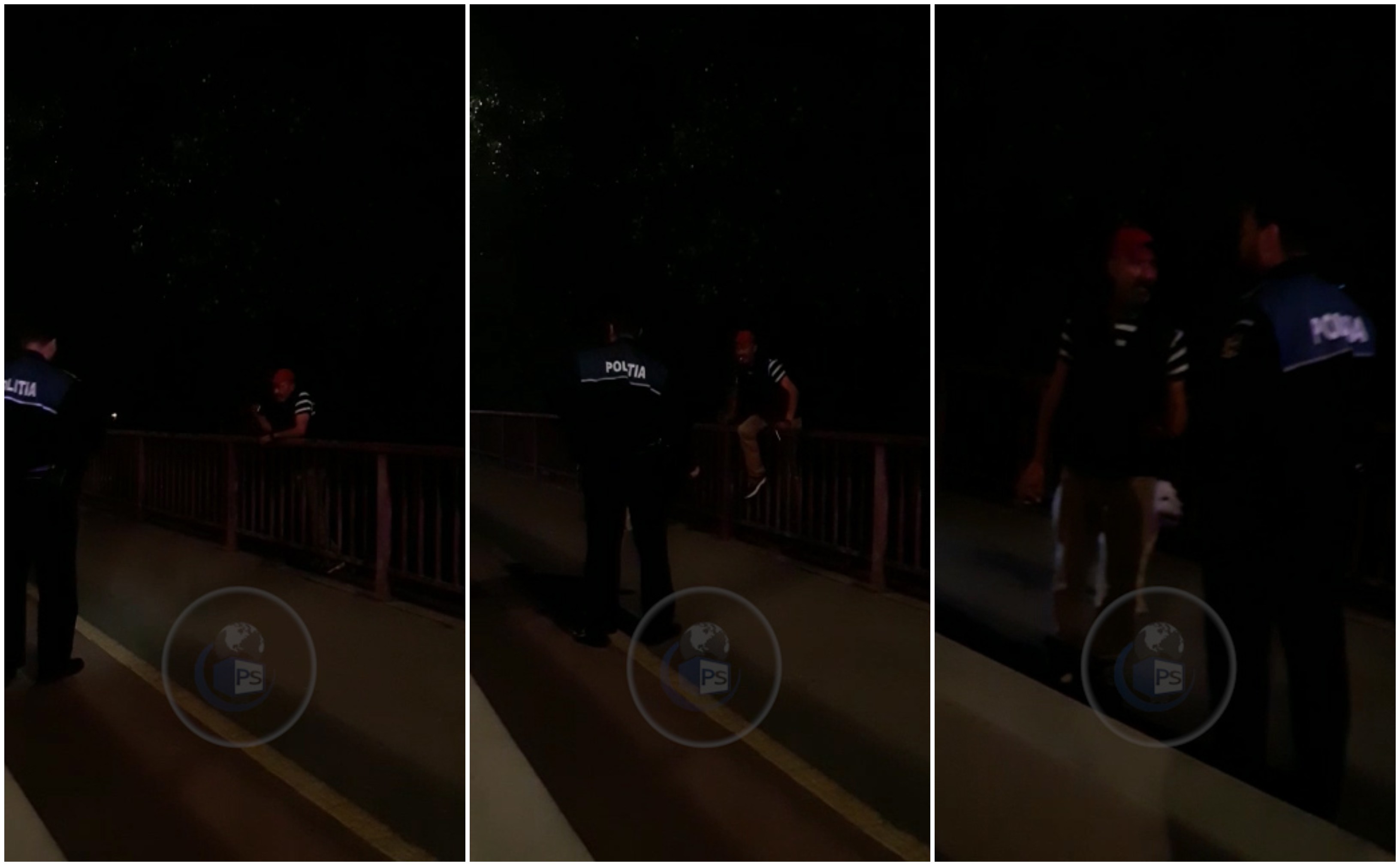 VIDEO. ”Sinucigaș” pe Podul Golescu, salvat în timp record de un polițist