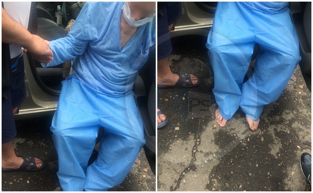 FOTO. Bătrân bolnav, ”externat” de la Urgențe desculț, în municipiul Satu Mare