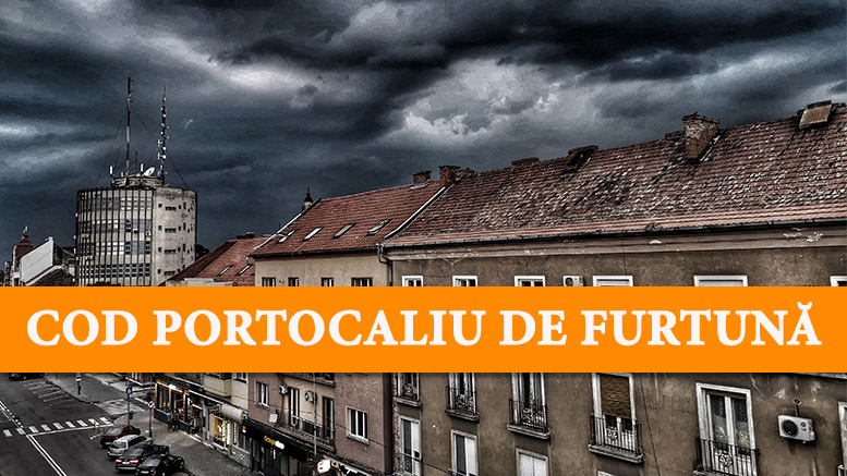 Cod portocaliu de furtuni și vijelii la Satu Mare. Cod roșu în județul vecin