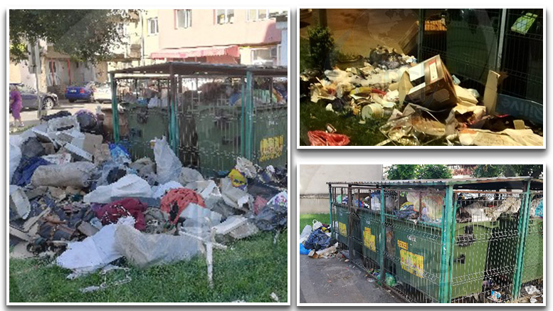 FOTO. Bombe biologice la punctele de colectare în marile cartiere ale Sătmarului