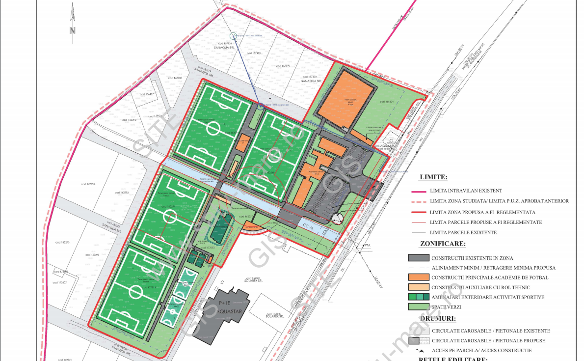 FOTO. Planurile Academiei de fotbal din Satu Mare. Tribune, hotel, 6 terenuri de fotbal