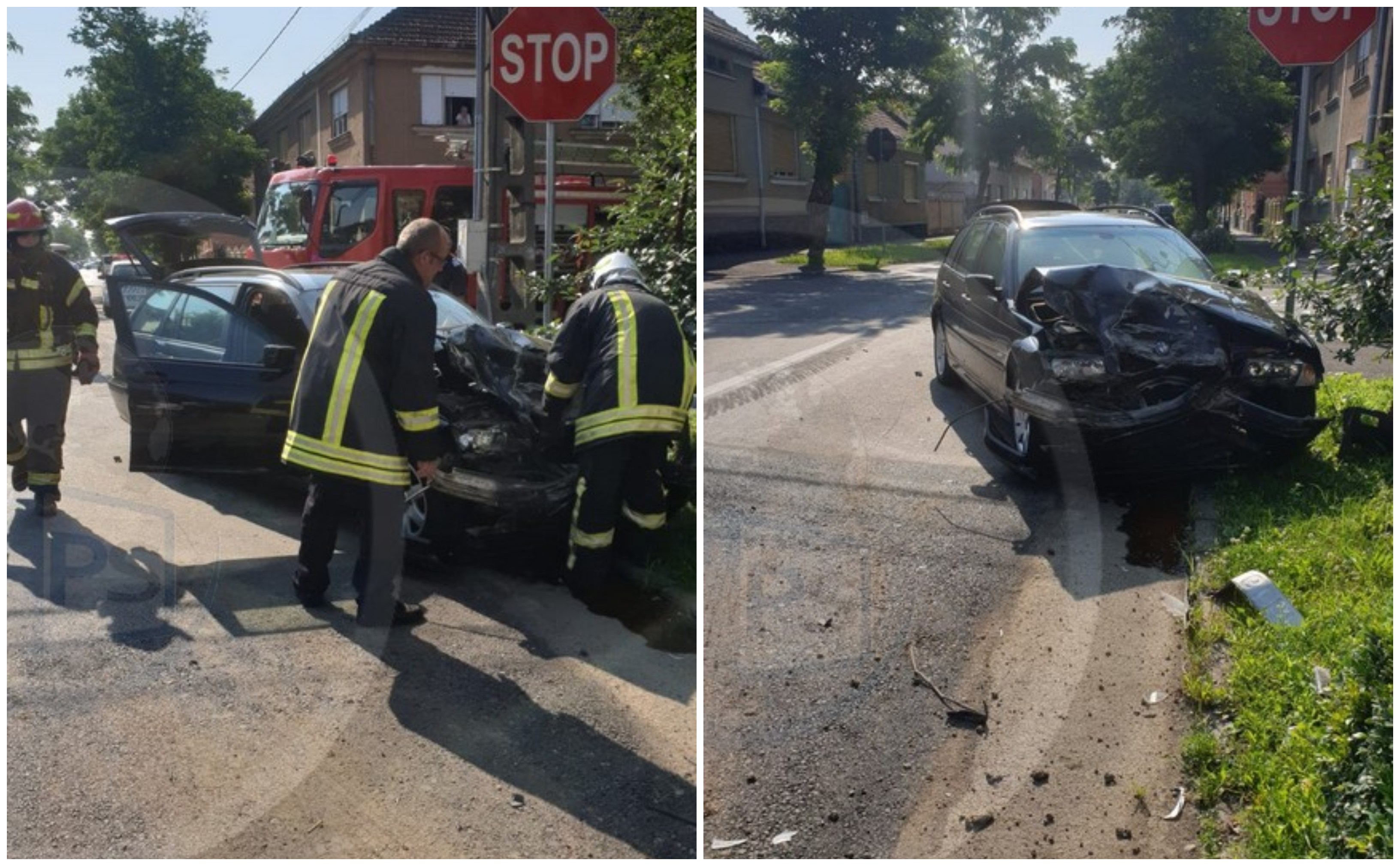 FOTO. Accident cu victime în Satu Mare. Impact între un BMW și o mașină de teren