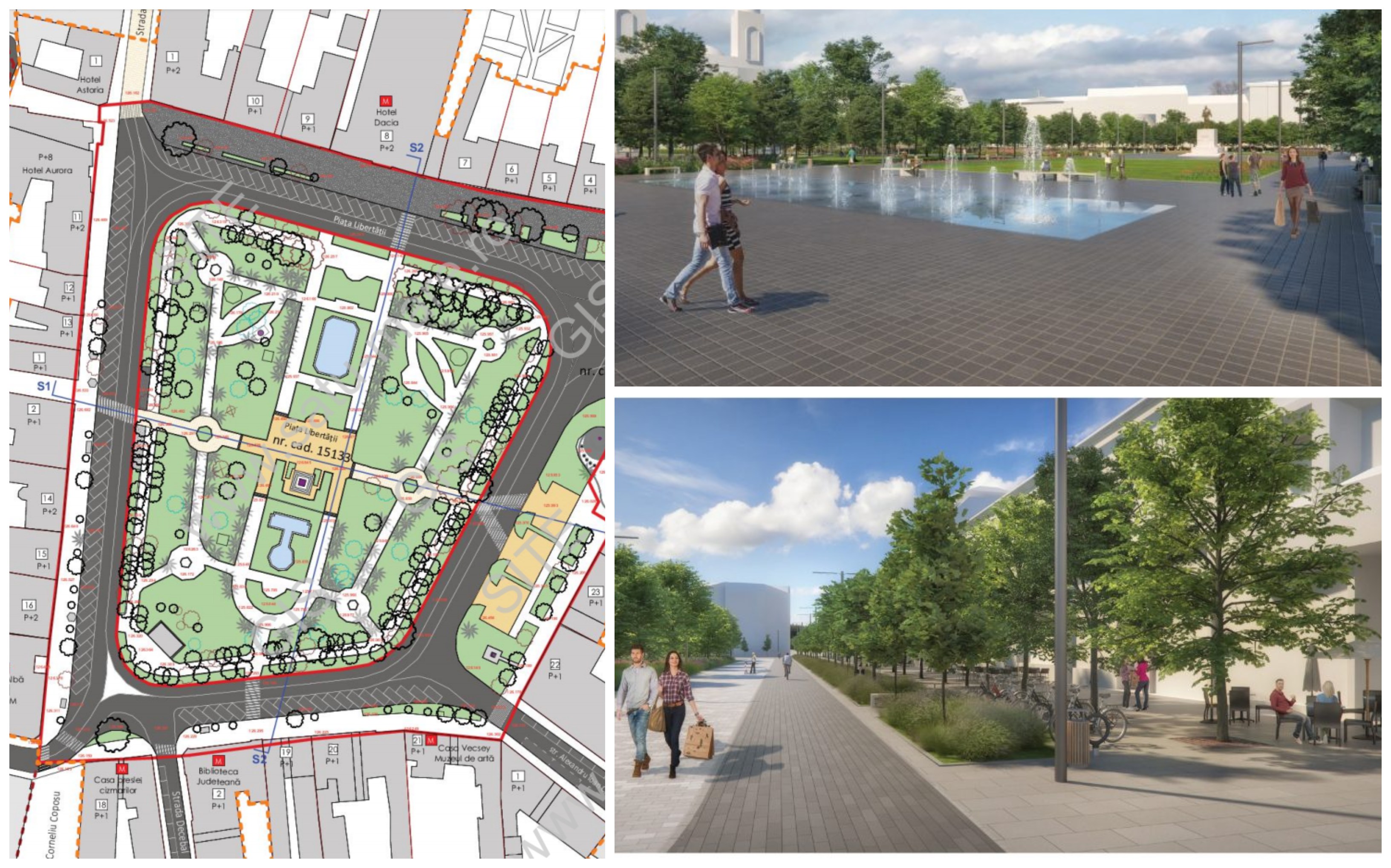 Parcare uriașă subterană în Piața Libertății din Satu Mare. O firmă investește milioane de euro