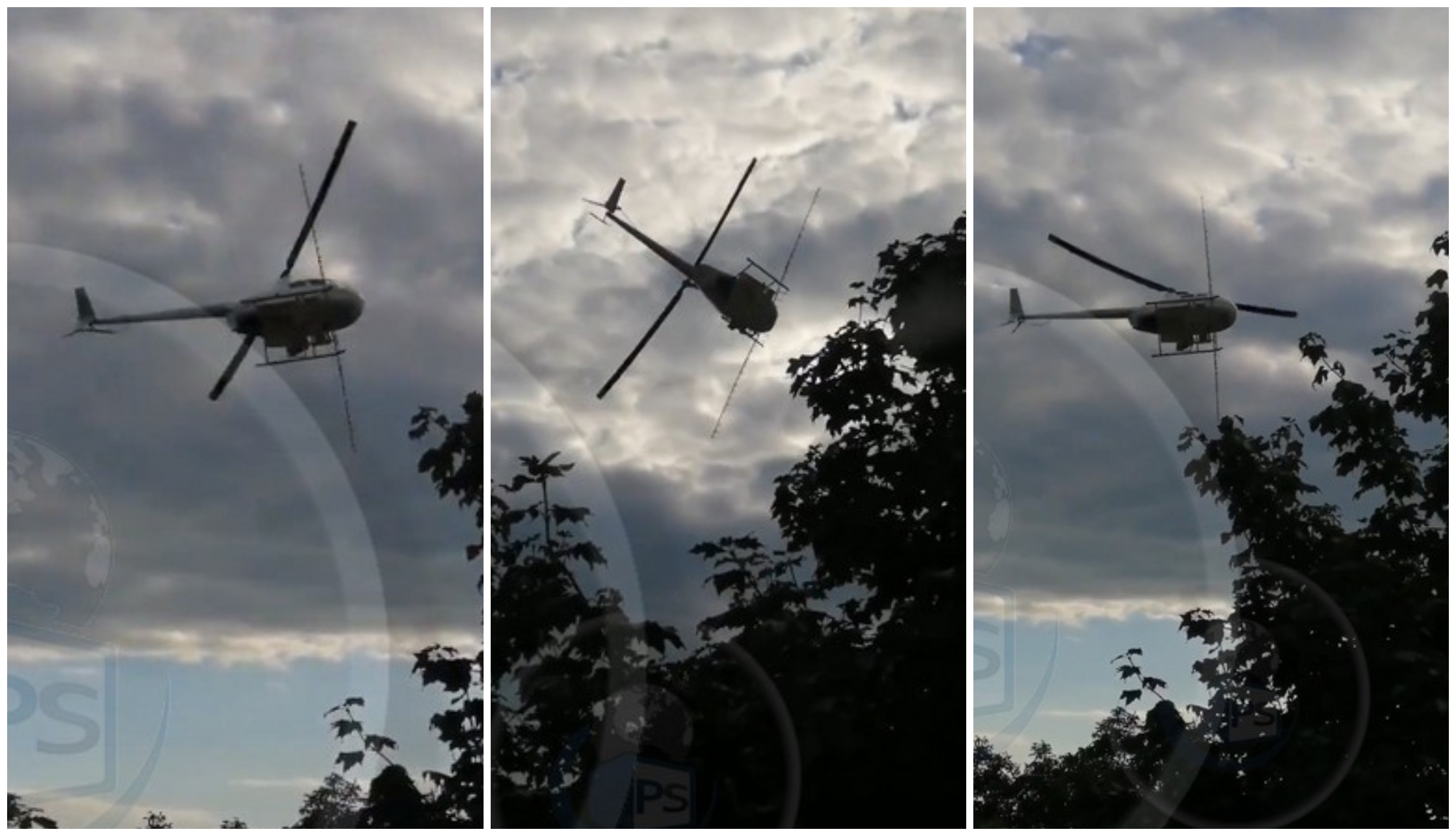 FOTO/VIDEO. Dezinsecție spectaculoasă la Satu Mare. Show cu elicopterul