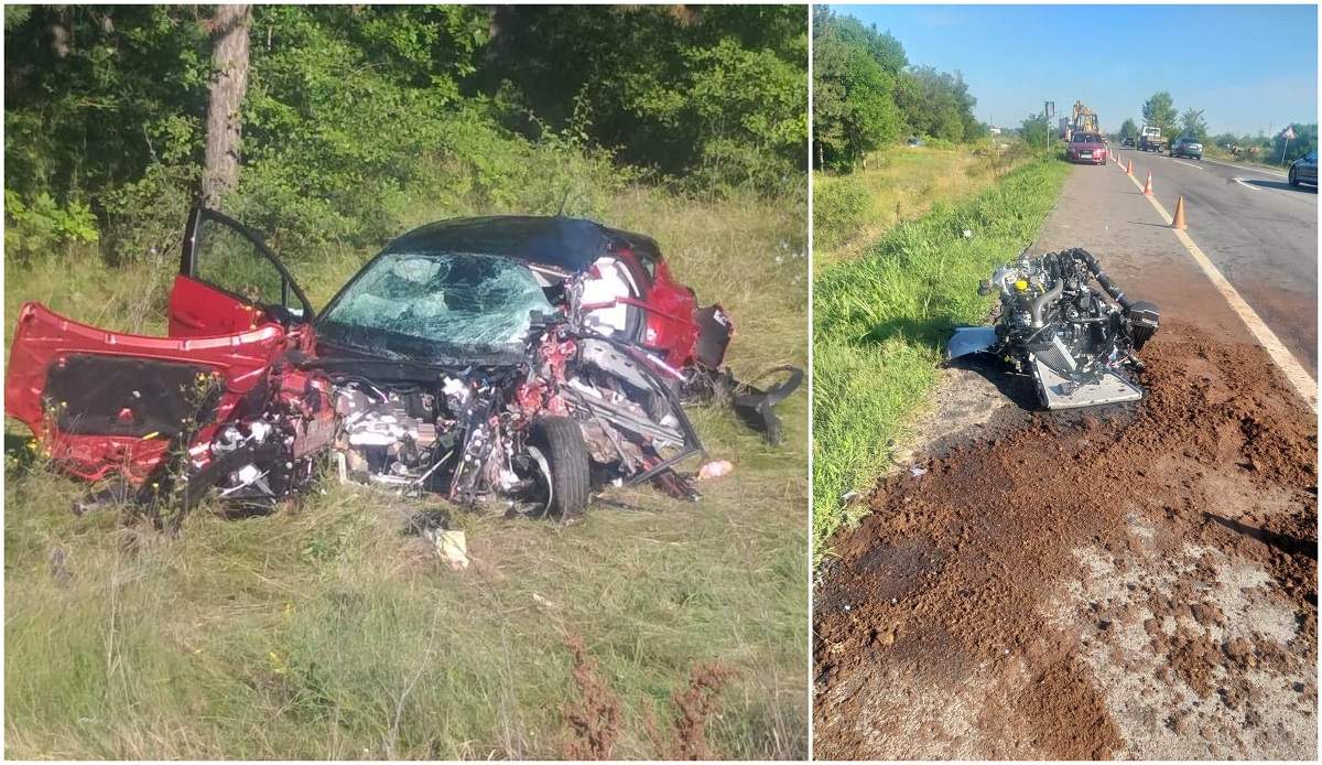 FOTO. Accident rutier cu trei morți, după ce un tânăr a vrut să se sinucidă