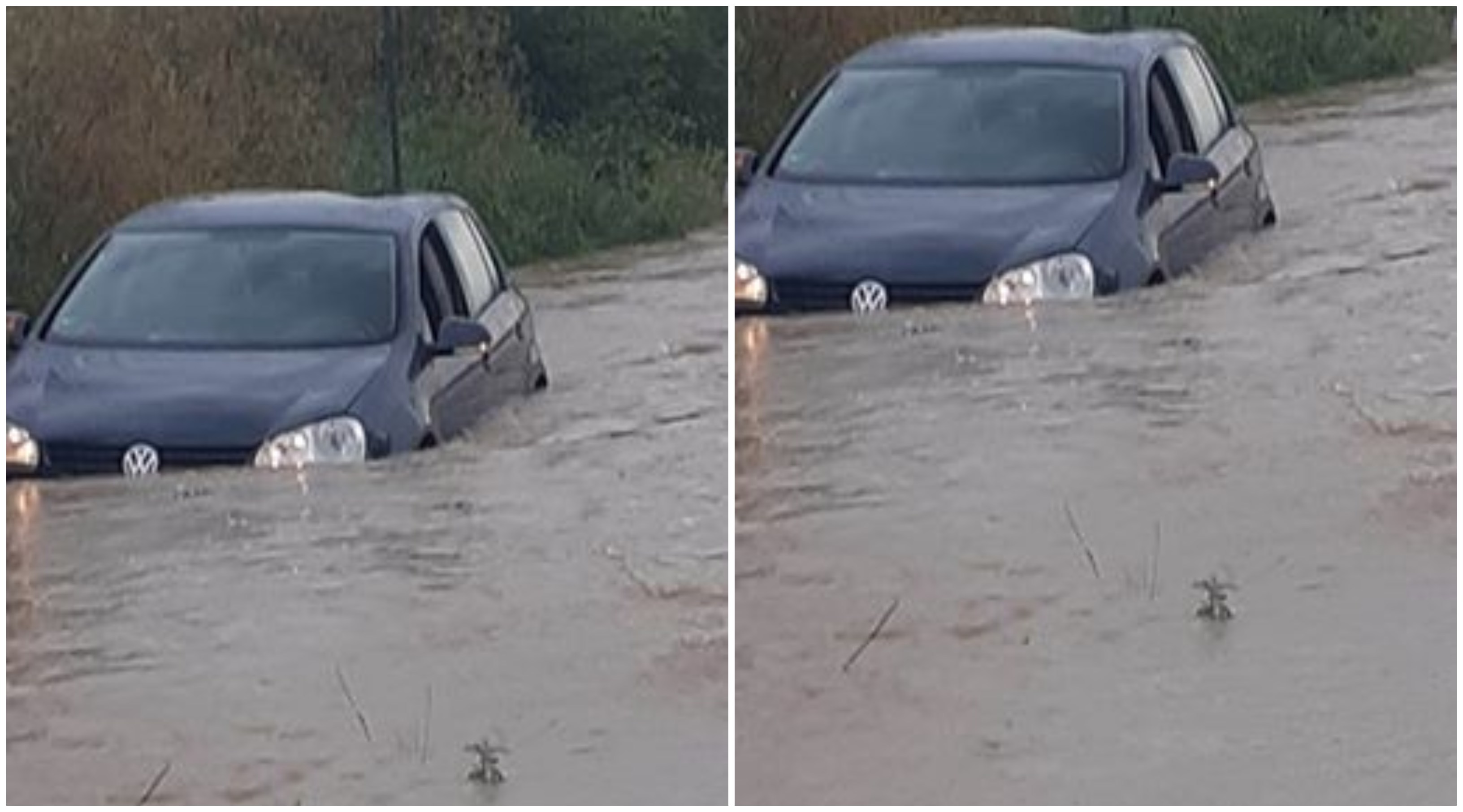 FOTO. Cod roșu în județul Satu Mare! Mașini sub apă, străzi inundate!