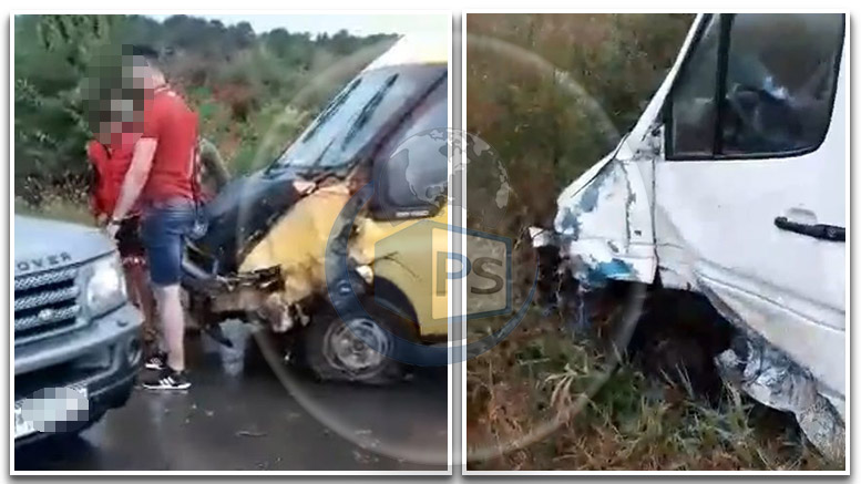 VIDEO. Accident în județul Satu Mare. Impact între două autoutilitare