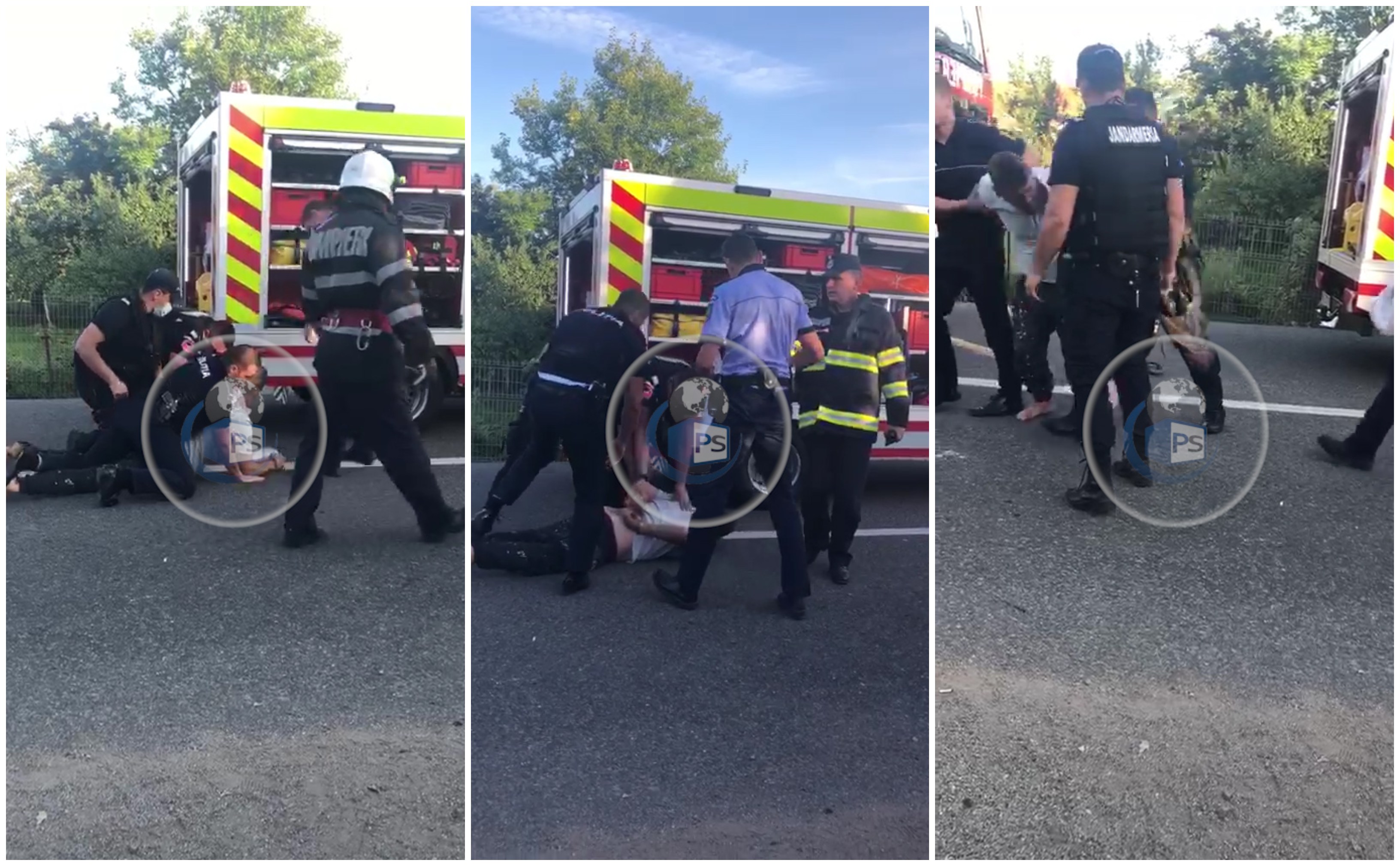 FOTO/VIDEO. Accident grav în județul Satu Mare. Șofer fără permis, încătușat de Poliție!