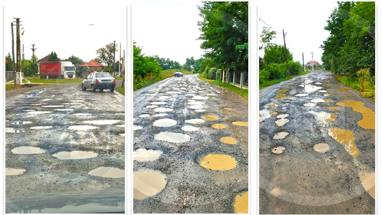 FOTO. Autostrada Codrului, ca după bombardament după inundațiile de miercuri
