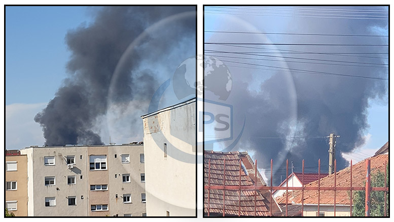 FOTOGALERIE. Incendiul care a alarmat Careiul. Fum dens, vizibil de la mare distanță