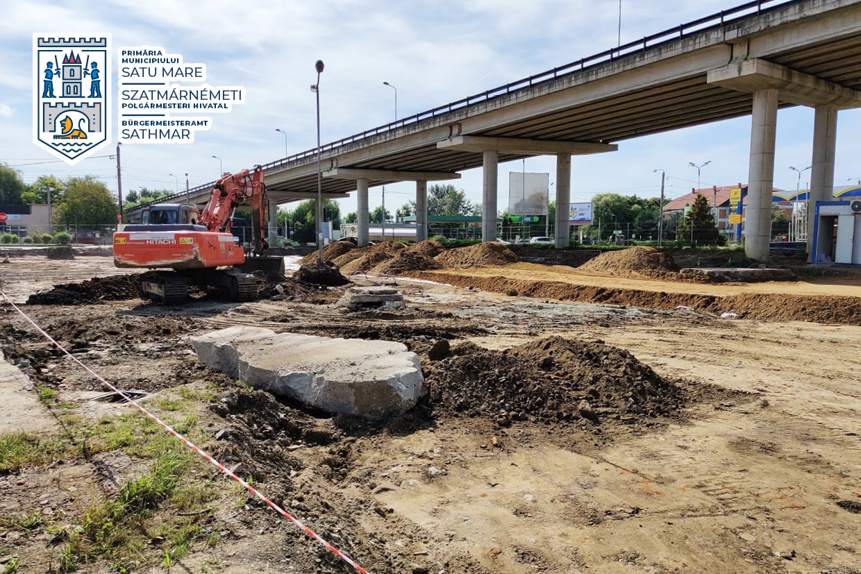 FOTO. Cum avansează lucrările la noua autogară din municipiul Satu Mare