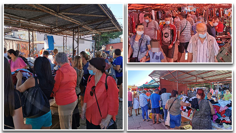 FOTOGALERIE. Masca, doar de gura lumii, la Piața de Vechituri din Satu Mare