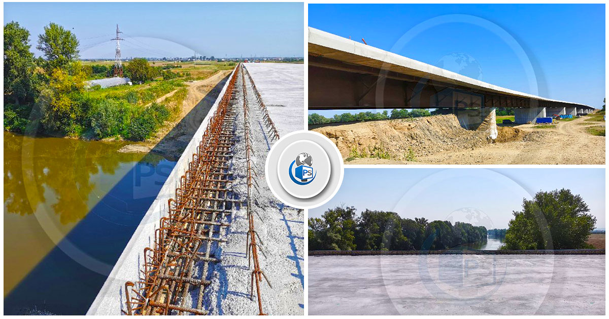 FOTO/VIDEO. Podul peste Someș, aproape gata. Imagini de pe Centura Sătmarului