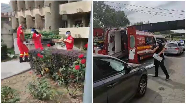 FOTO/VIDEO. O femeie s-ar fi aruncat de la etajul 11 al Palatului Administrativ Satu Mare!