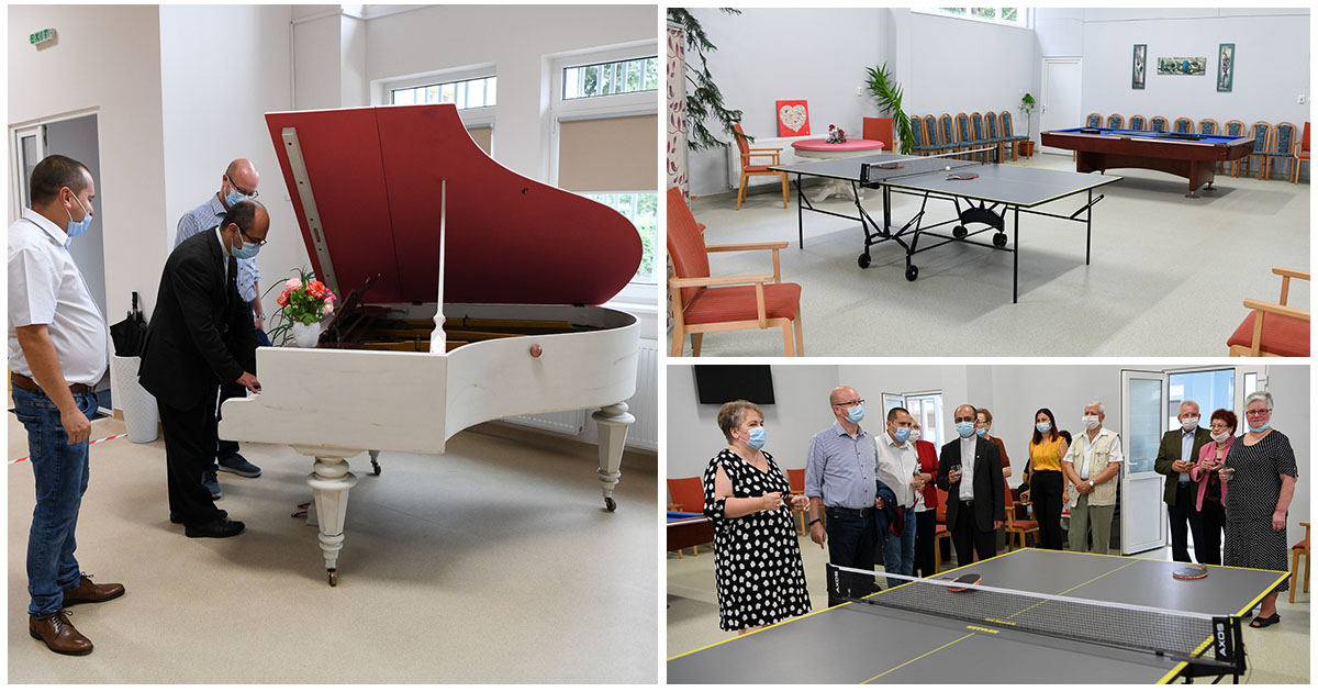 FOTO. Un nou centru de zi pentru vârstnicii din Satu Mare. Biliard, ping-pong și acorduri de pian
