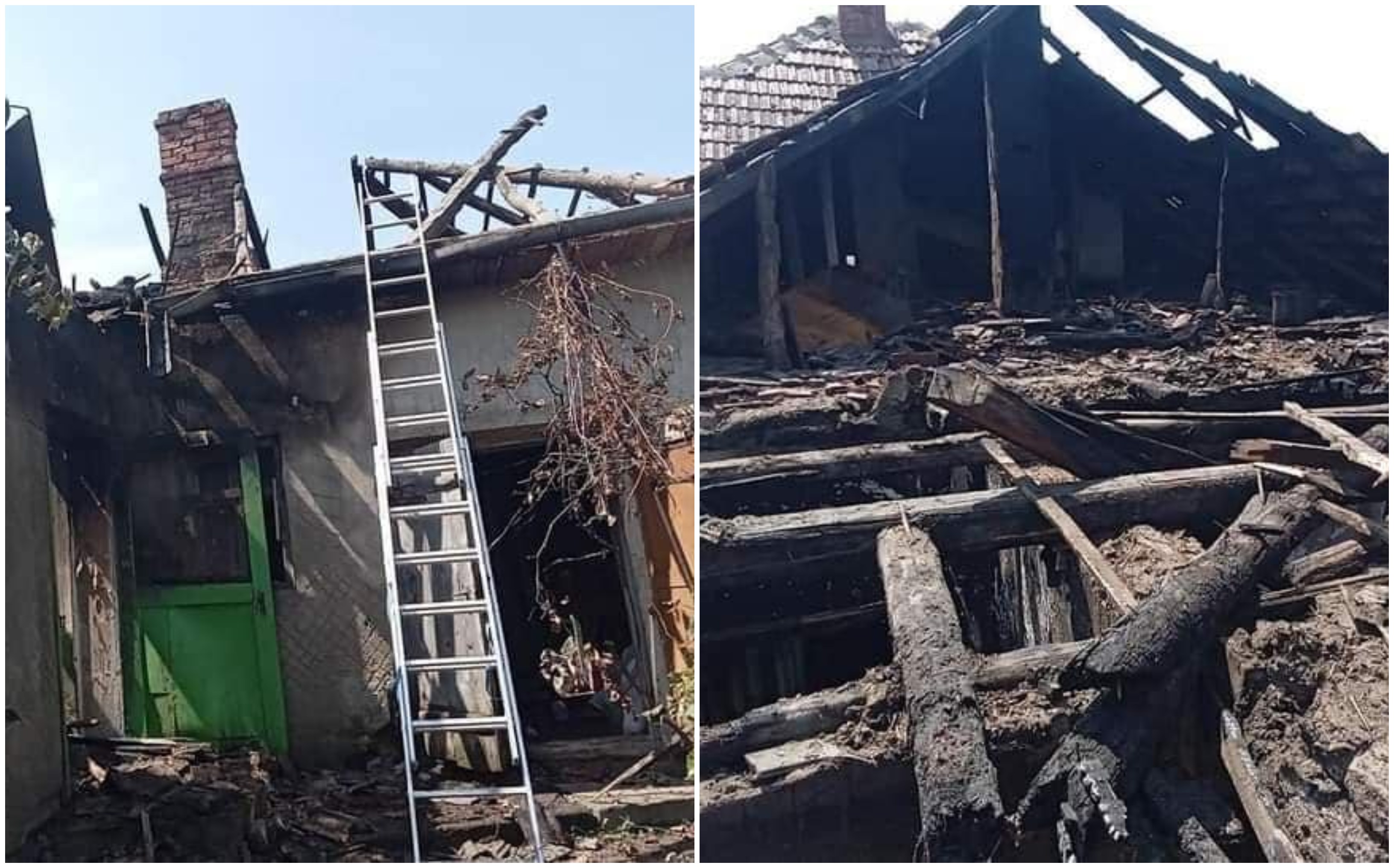 FOTO. Familie, cu doi copilași, a rămas fără acoperiș deasupra capului! Au nevoie de ajutor