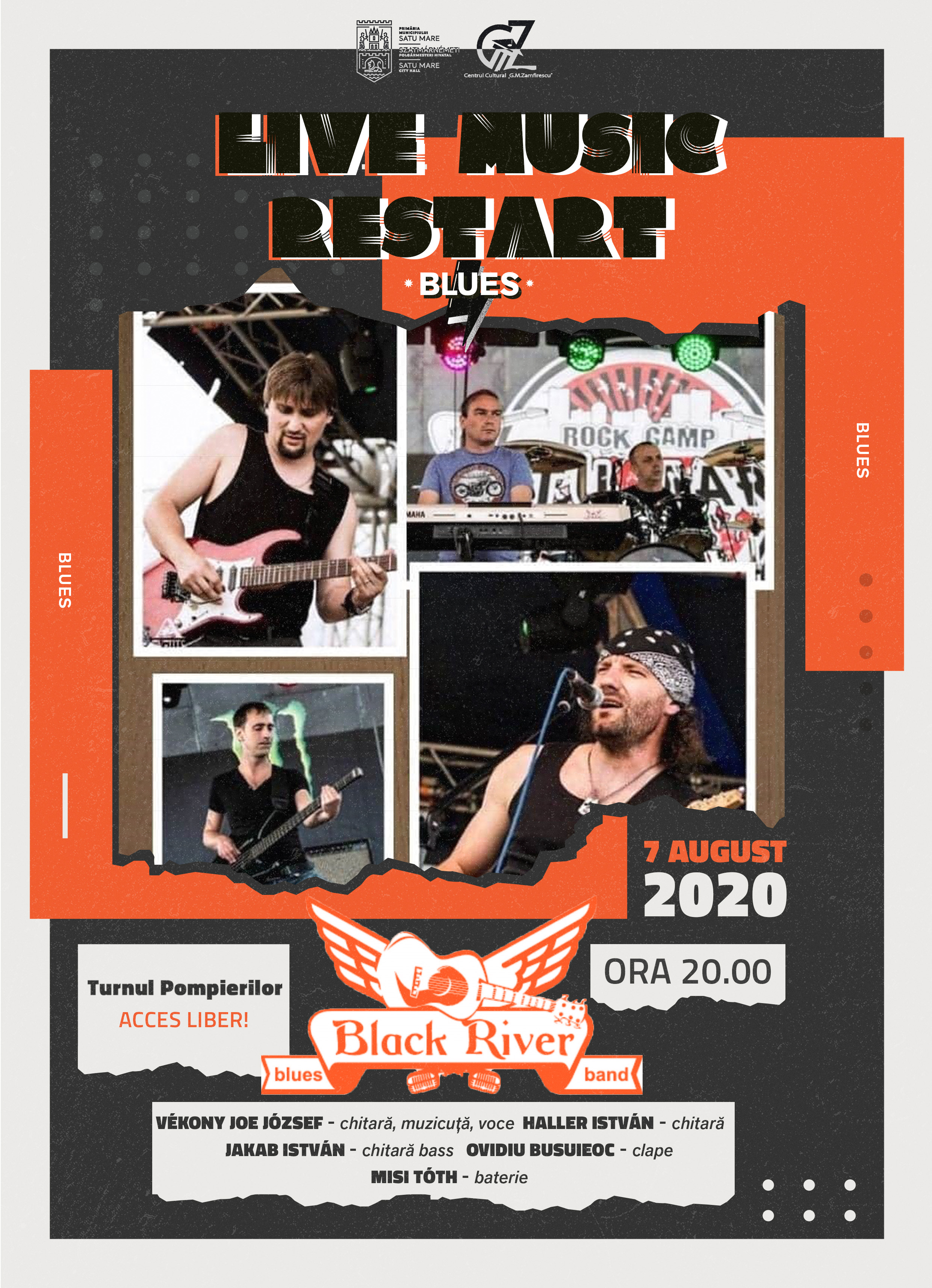 Black River Blues Band la Turnul Pompierilor. Acces gratuit!