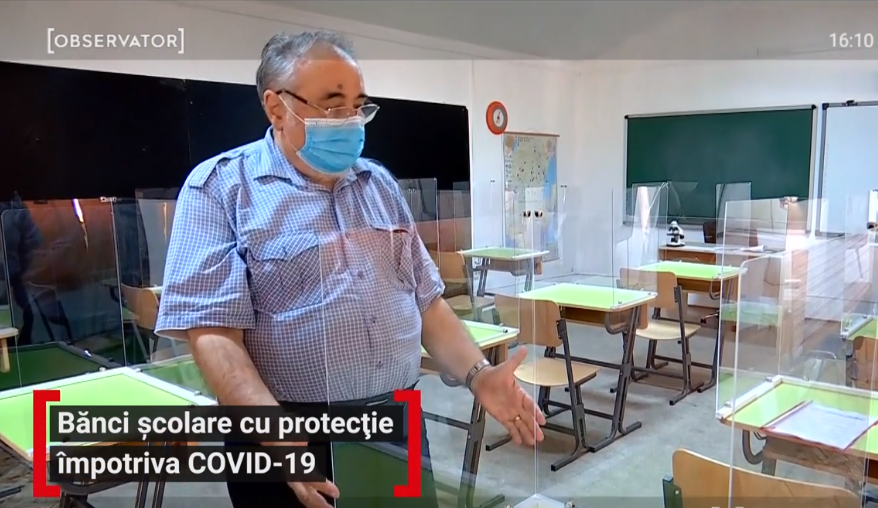 FOTO. Bănci cu protecție în școlile din județ! Invenția unui sătmărean!