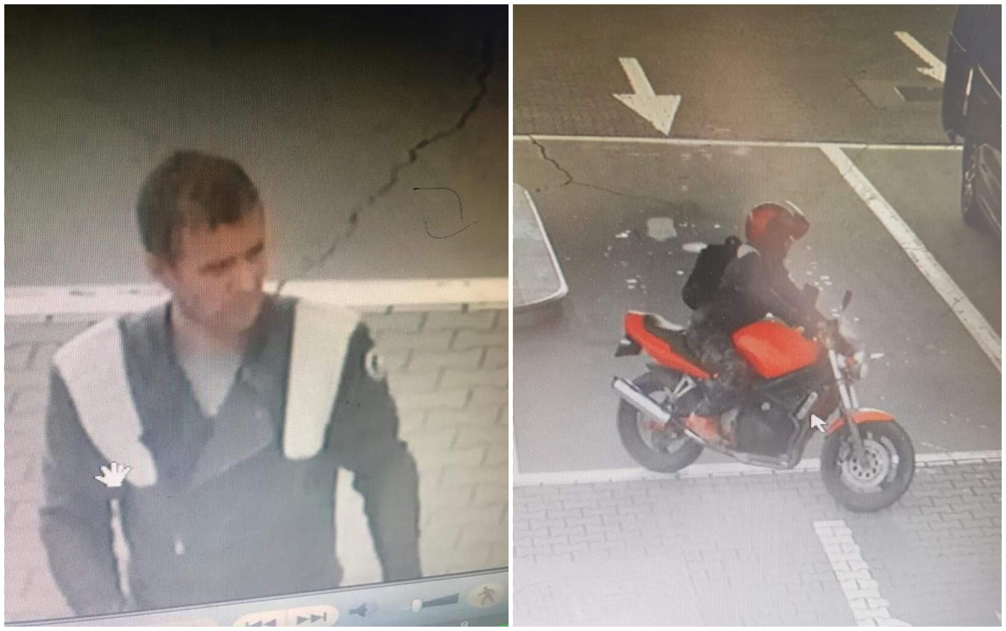 FOTO. Motociclist acuzat că ar fi plecat cu mii de euro dintr-o benzinărie din Satu Mare